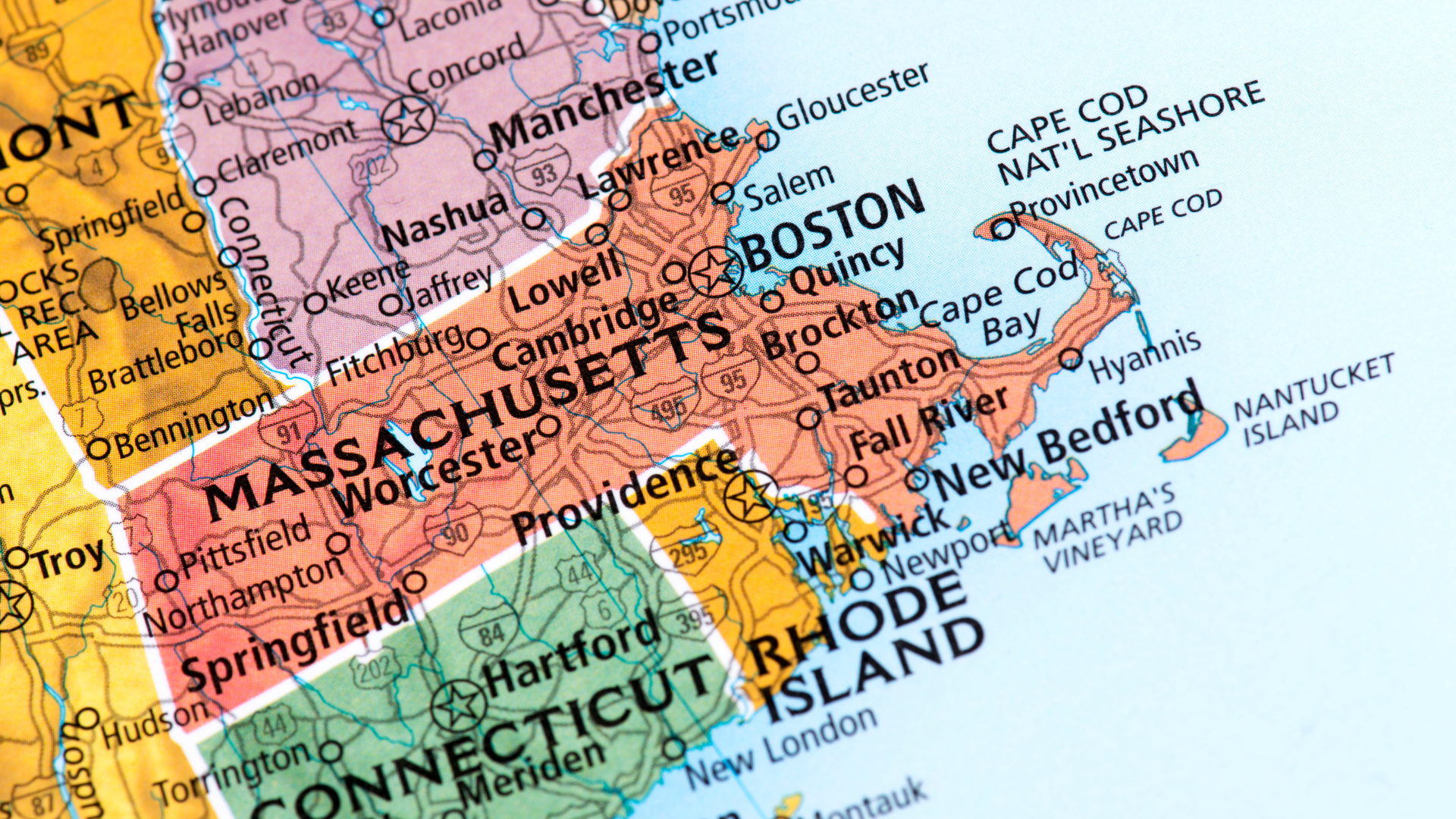 map of Massachusetts