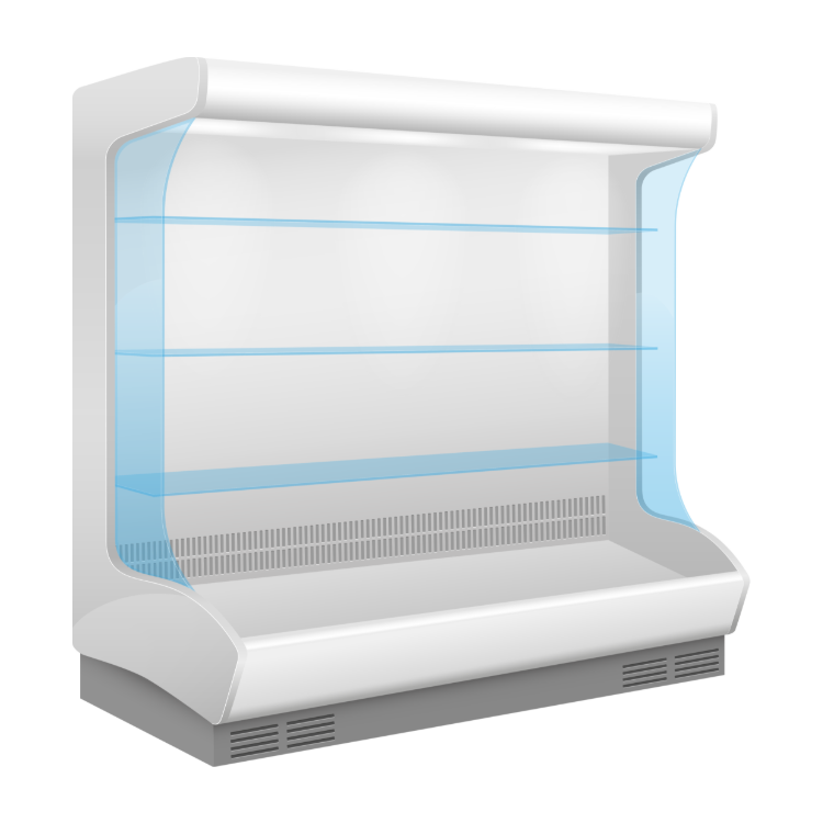 3d commercial refrigerator